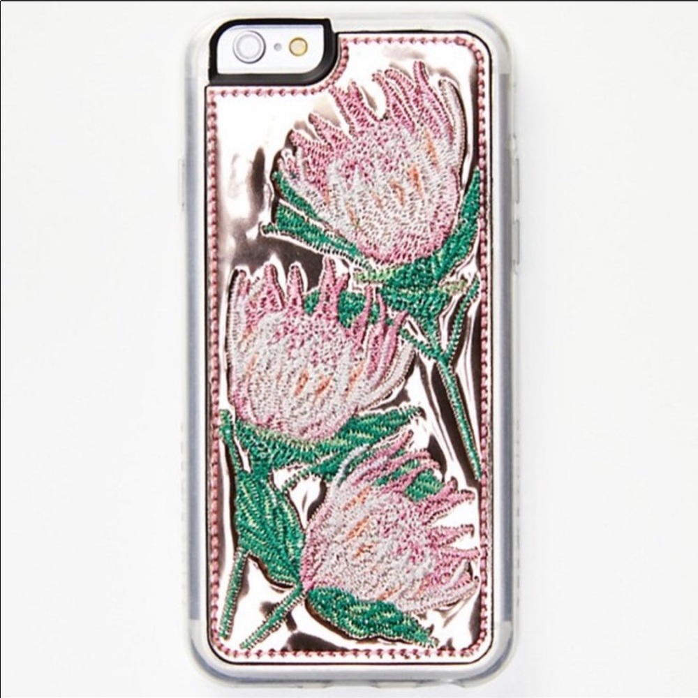 FREE PEOPLE Wild West Rose Gold iPhone CASE 6 6s 7 - Picture 2 of 5